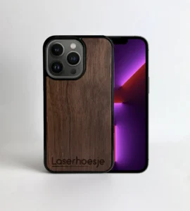 Houten telefoonhoesje walnoot iPhone 13 pro